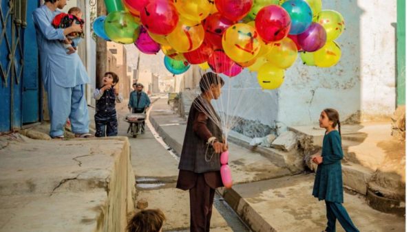 balloon seller photographic print by james longley